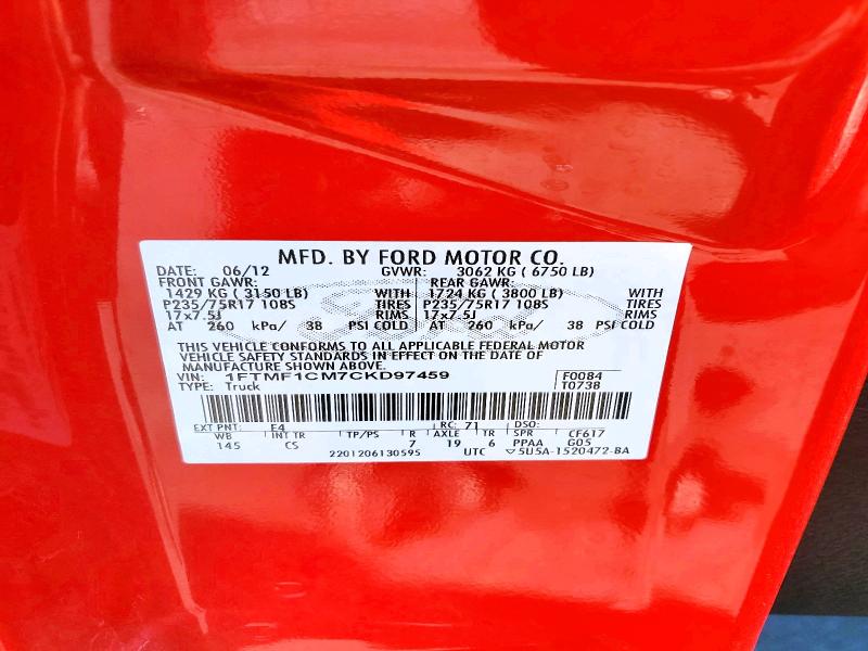 Aukcja sprzedaży 2012 Ford F150, vin: 1FTMF1CM7CKD97459, numer aukcji: 55101956