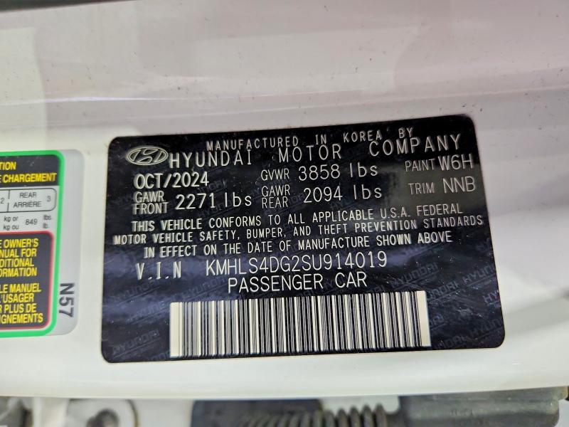 Продажа на аукционе авто 2025 Hyundai Elantra, vin: KMHLS4DG2SU914019, номер лота: 54981586