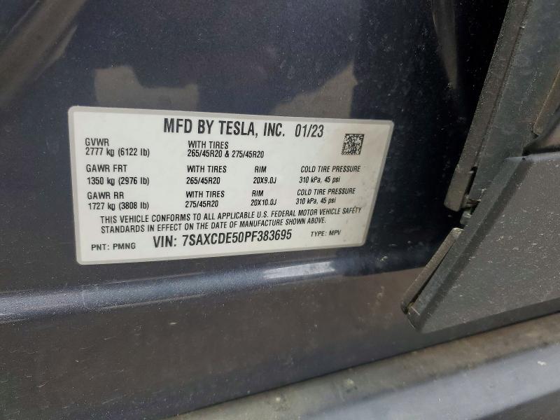 Aukcja sprzedaży 2023 Tesla Model X, vin: 7SAXCDE50PF383695, numer aukcji: 54499926