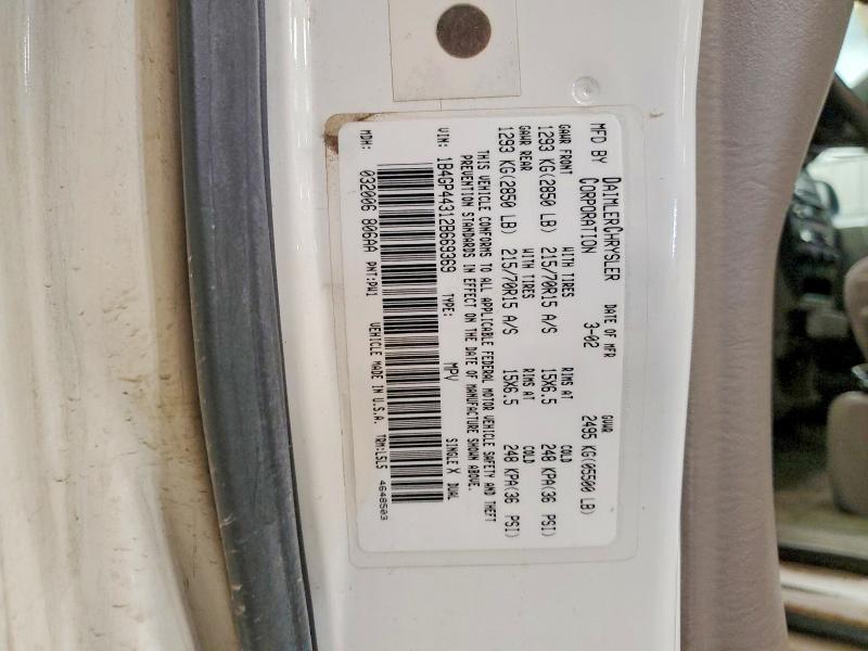 Aukcja sprzedaży 2002 Dodge Grand Caravan, vin: 1B4GP44312B669369, numer aukcji: 53143836