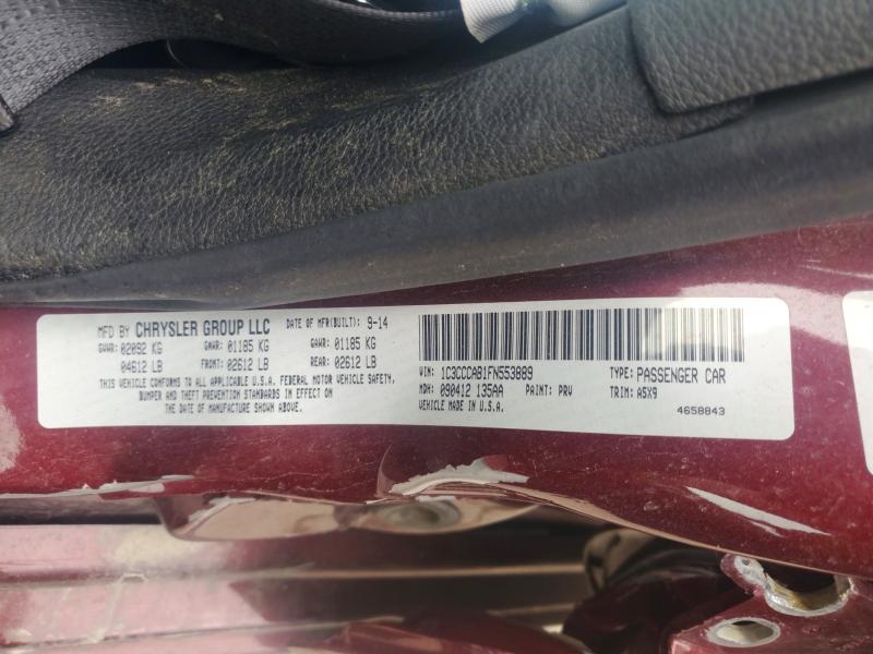 2015 Chrysler 200 მანქანა იყიდება აუქციონზე, vin: 1C3CCCAB1FN553889, აუქციონის ნომერი: 53451356