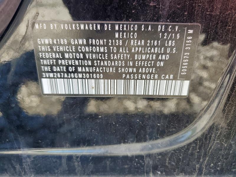 Продажа на аукционе авто 2016 Volkswagen Jetta, vin: 3VW267AJ6GM301609, номер лота: 54220976