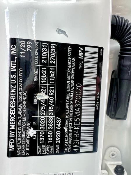 Продажа на аукционе авто 2021 Mercedes-benz Gle, vin: 4JGFB4KE5MA370070, номер лота: 53424536