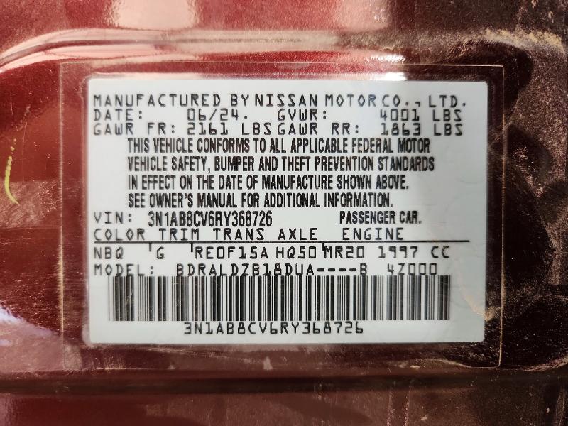 Продажа на аукционе авто 2024 Nissan Sentra, vin: 3N1AB8CV6RY368726, номер лота: 54732506