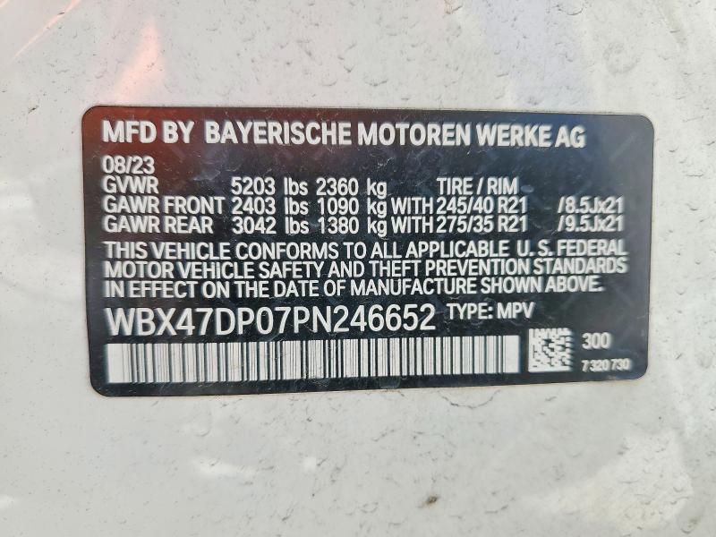Aukcja sprzedaży 2023 Bmw X3, vin: WBX47DP07PN246652, numer aukcji: 53992416