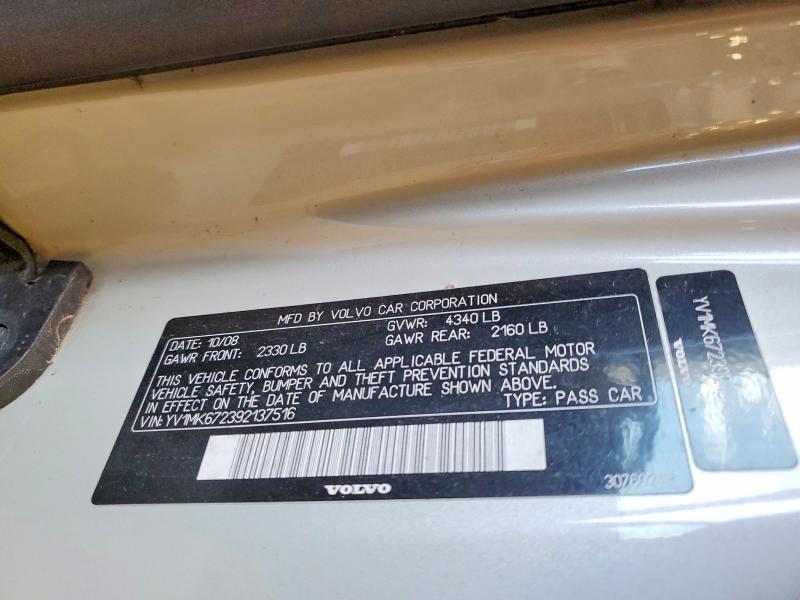 Продаж на аукціоні авто 2009 Volvo C30, vin: YV1MK672392137516, номер лоту: 53927486