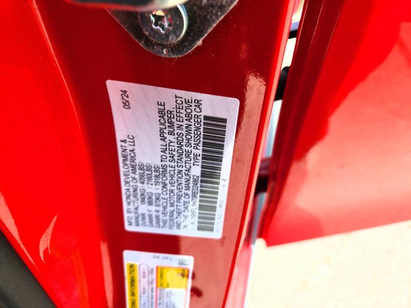 52225996 :رقم المزاد ، 19XFL1H70RE024862 vin ، 2024 Honda Civic مزاد بيع