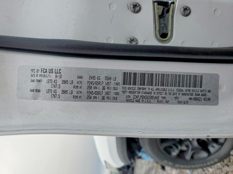 Aukcja sprzedaży 2019 Jeep Cherokee, vin: 1C4PJMBX5KD281043, numer aukcji: 51813376