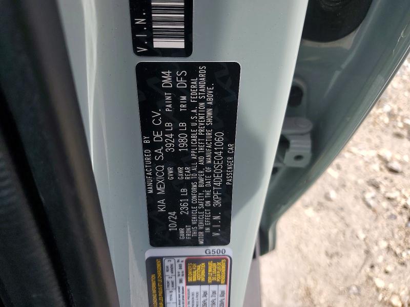 Aukcja sprzedaży 2025 Kia K4, vin: 3KPFT4DE0SE041060, numer aukcji: 55439676