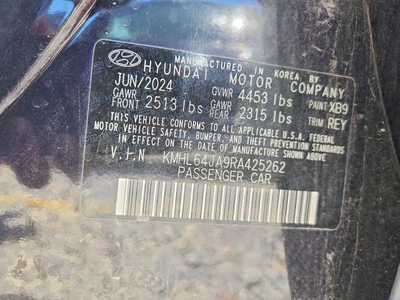 2024 Hyundai Sonata მანქანა იყიდება აუქციონზე, vin: KMHL64JA9RA425262, აუქციონის ნომერი: 53748326