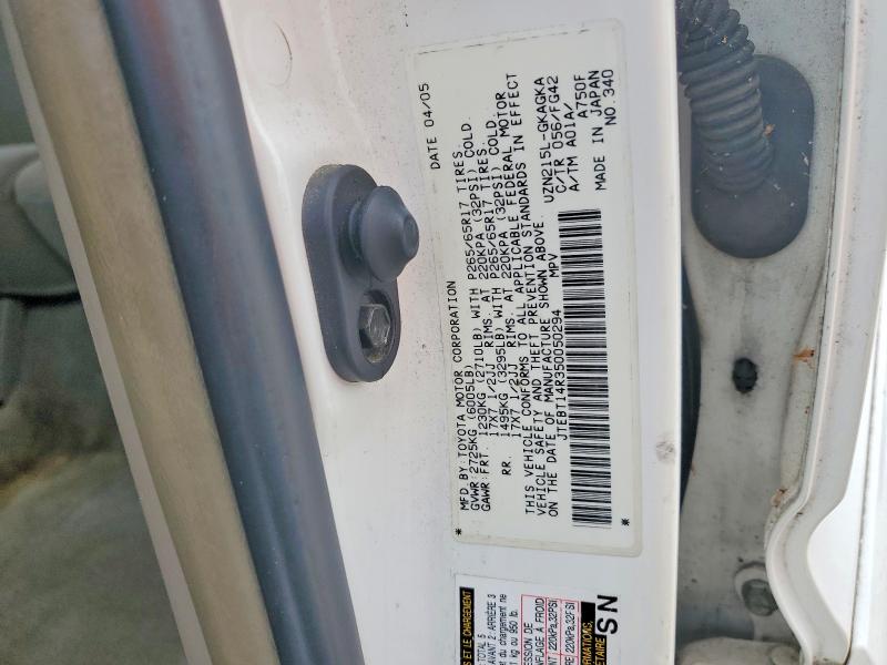 Продаж на аукціоні авто 2005 Toyota 4runner, vin: JTEBT14R350050294, номер лоту: 53095686