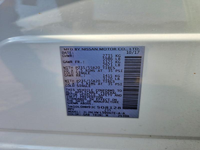 Продаж на аукціоні авто 2018 Infiniti Qx60, vin: 5N1DL0MM9JC508128, номер лоту: 55145546