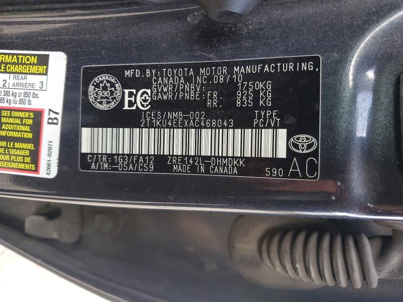 Aukcja sprzedaży 2010 Toyota Matrix, vin: 2T1KU4EEXAC468043, numer aukcji: 52532266