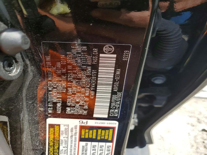 Продажа на аукционе авто 2014 Toyota Camry, vin: 4T4BF1FK4ER391791, номер лота: 51864396