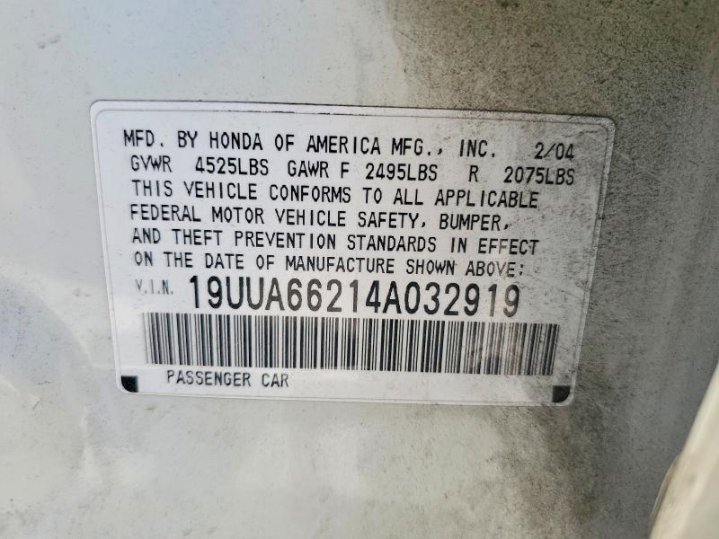 55068926 :رقم المزاد ، 19UUA66214A032919 vin ، 2004 Acura Tl مزاد بيع