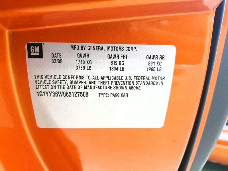 Auction sale of the 2008 Chevrolet Corvette, vin: 1G1YY36W085127508, lot number: 54593756