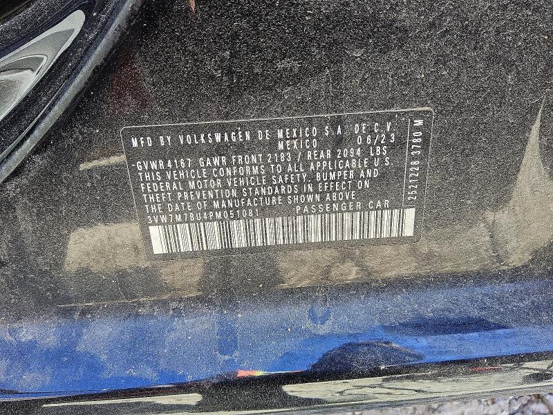 54002396 :رقم المزاد ، 3VW7M7BU4PM051081 vin ، 2023 Volkswagen Jetta مزاد بيع