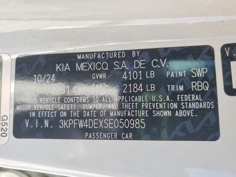 Продажа на аукционе авто 2025 Kia K4, vin: 3KPFW4DEXSE050985, номер лота: 53416496
