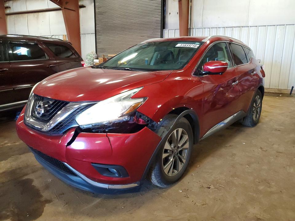 51833216 :رقم المزاد ، 5N1AZ2MH1FN251655 vin ، 2015 Nissan Murano مزاد بيع