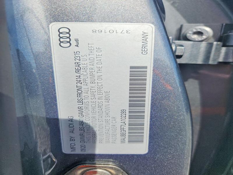Aukcja sprzedaży 2020 Audi A3, vin: WAUBEGFF7LA102289, numer aukcji: 52337856