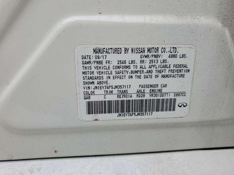 52402256 :رقم المزاد ، JN1EV7AP5JM357117 vin ، 2018 Infiniti Q50 مزاد بيع