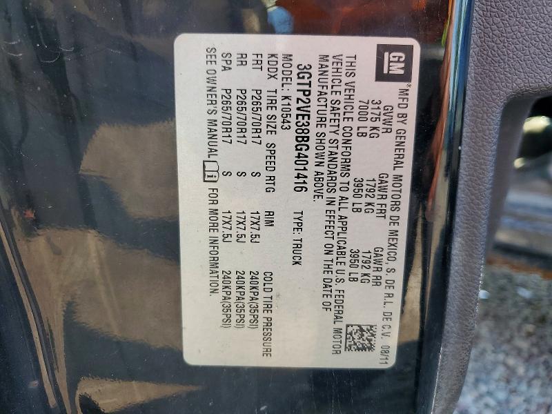 Продажа на аукционе авто 2011 Gmc Sierra, vin: 3GTP2VE38BG401416, номер лота: 53825676