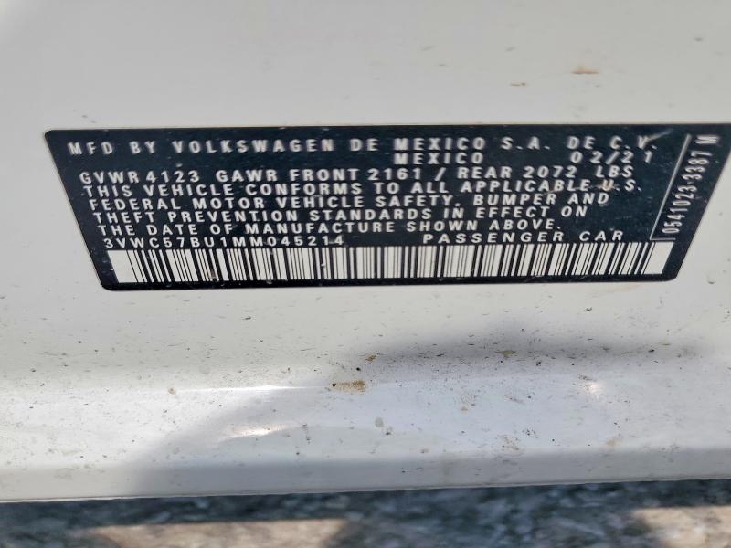 Aukcja sprzedaży 2021 Volkswagen Jetta, vin: 3VWC57BU1MM045214, numer aukcji: 55101976