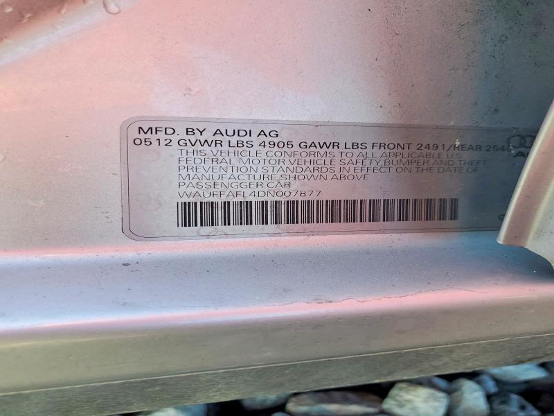 Aukcja sprzedaży 2013 Audi A4, vin: WAUFFAFL4DN007877, numer aukcji: 54506946