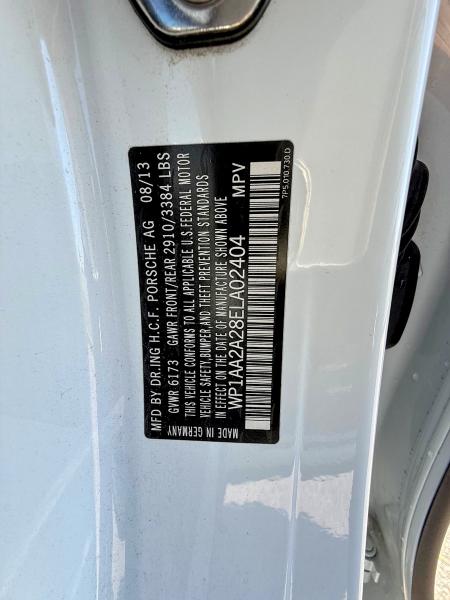 55159076 :رقم المزاد ، WP1AA2A28ELA02404 vin ، 2014 Porsche Cayenne مزاد بيع