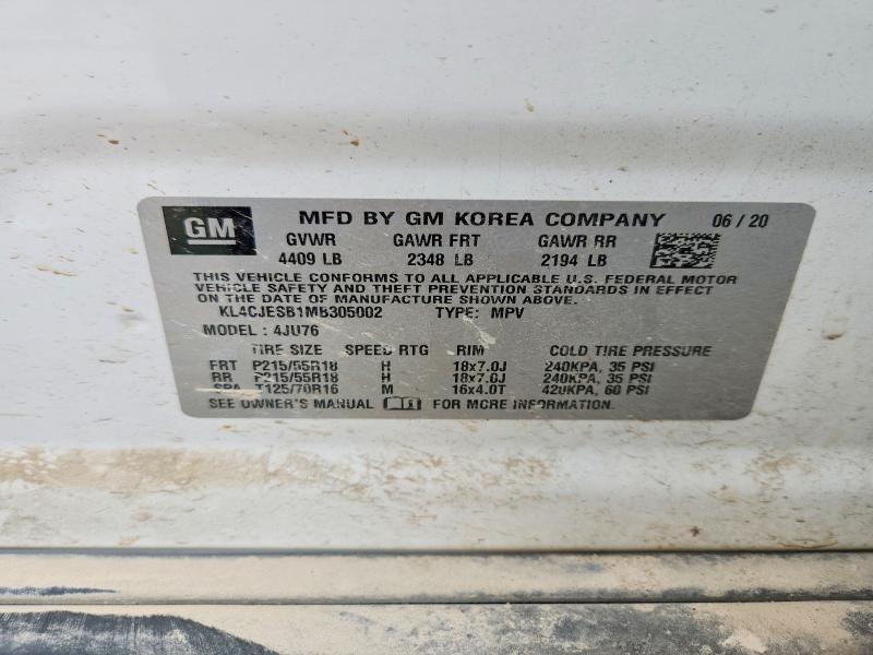 Aukcja sprzedaży 2021 Buick Encore, vin: KL4CJESB1MB305002, numer aukcji: 53978826