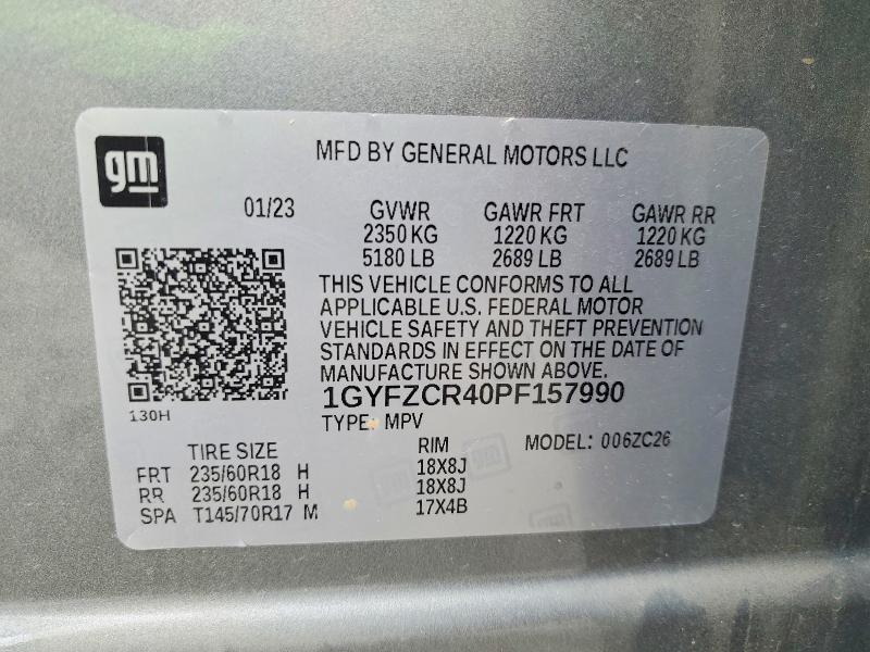 2023 Cadillac Xt4 მანქანა იყიდება აუქციონზე, vin: 1GYFZCR40PF157990, აუქციონის ნომერი: 52574786