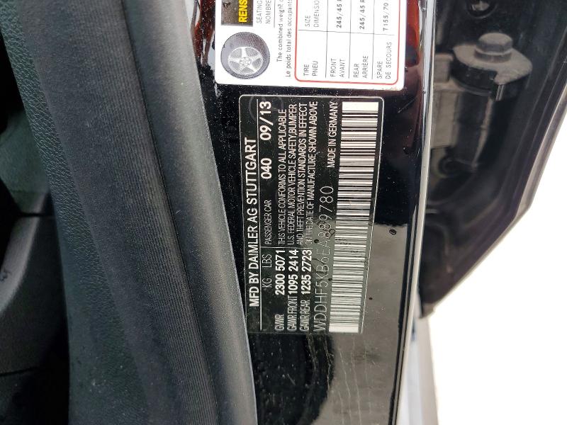 Aukcja sprzedaży 2014 Mercedes-benz E, vin: WDDHF5KB6EA889780, numer aukcji: 54229876