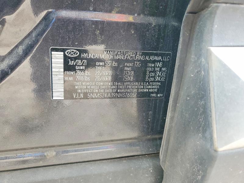 Продаж на аукціоні авто 2022 Hyundai Santa Fe, vin: 5NMS24AJ9NH376057, номер лоту: 52205026