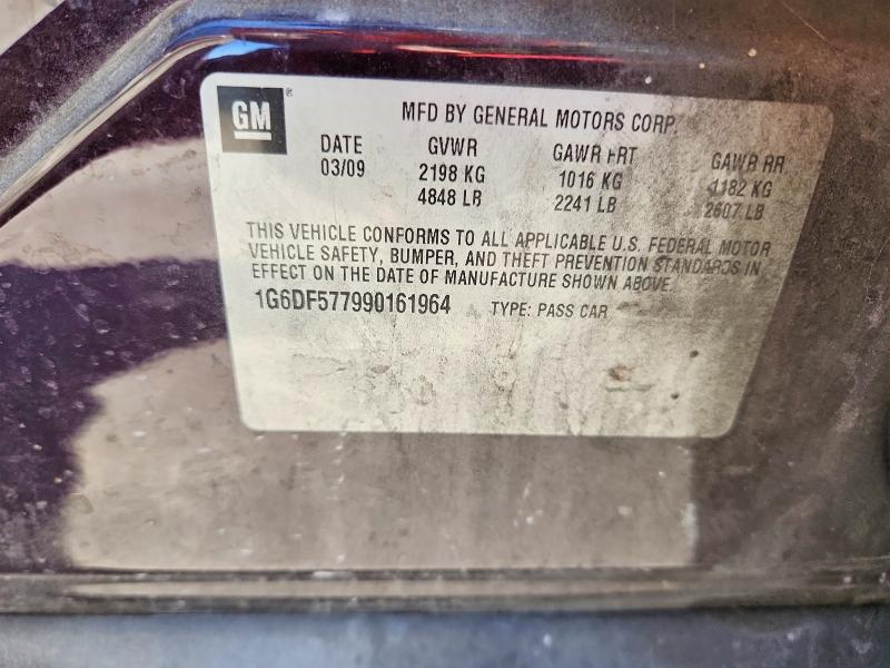 Aukcja sprzedaży 2009 Cadillac Cts, vin: 1G6DF577990161964, numer aukcji: 53706276
