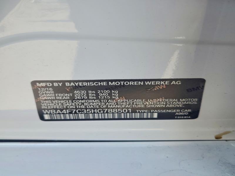 Aukcja sprzedaży 2017 Bmw 430i, vin: WBA4F7C35HG788501, numer aukcji: 53109496
