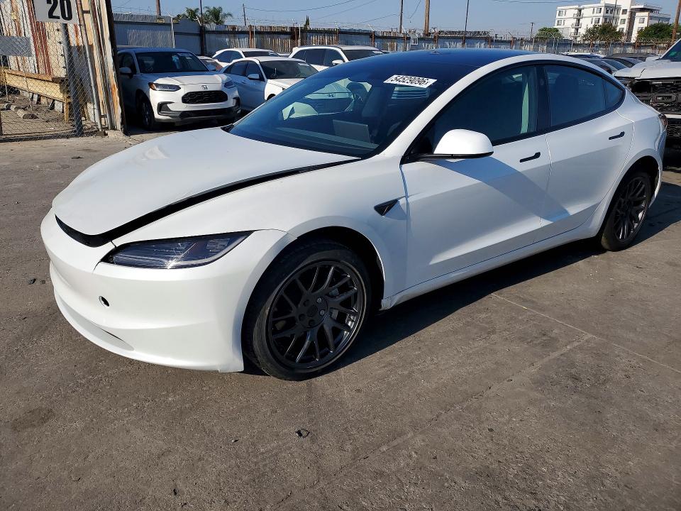 2025 Tesla Model 3 მანქანა იყიდება აუქციონზე, vin: 5YJ3E1EAXSF914640, აუქციონის ნომერი: 54529096