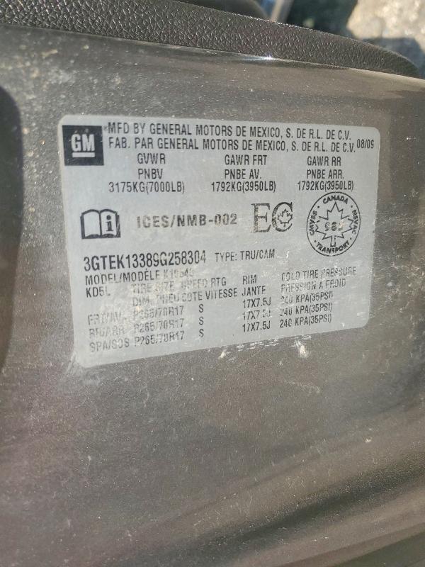 Продажа на аукционе авто 2009 Gmc Sierra, vin: 3GTEK13389G258304, номер лота: 53467646
