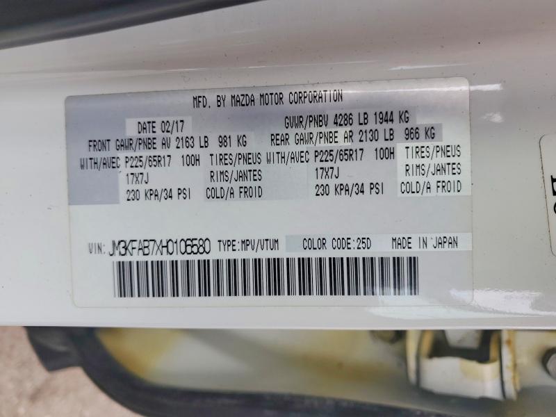 Auction sale of the 2017 Mazda Cx-5, vin: JM3KFAB7XH0106580, lot number: 52382926