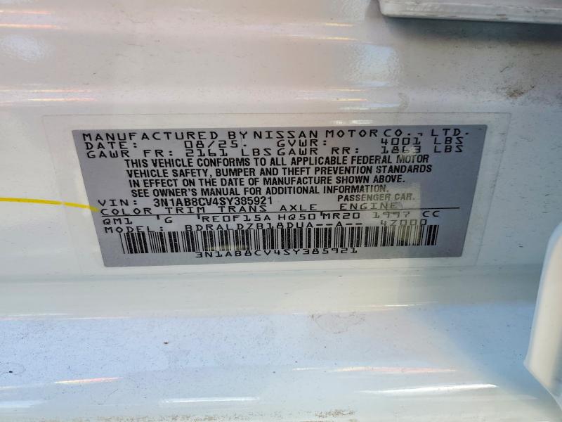 Продажа на аукционе авто 2025 Nissan Sentra, vin: 3N1AB8CV4SY385921, номер лота: 55361256