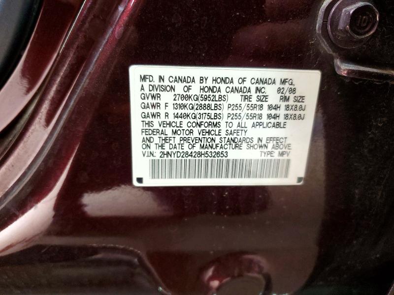 Aukcja sprzedaży 2008 Acura Mdx, vin: 2HNYD28428H532653, numer aukcji: 52383986