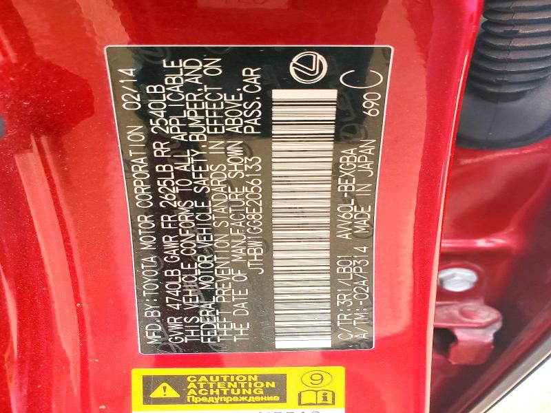 Aukcja sprzedaży 2014 Lexus Es, vin: JTHBW1GG8E2056133, numer aukcji: 53261376