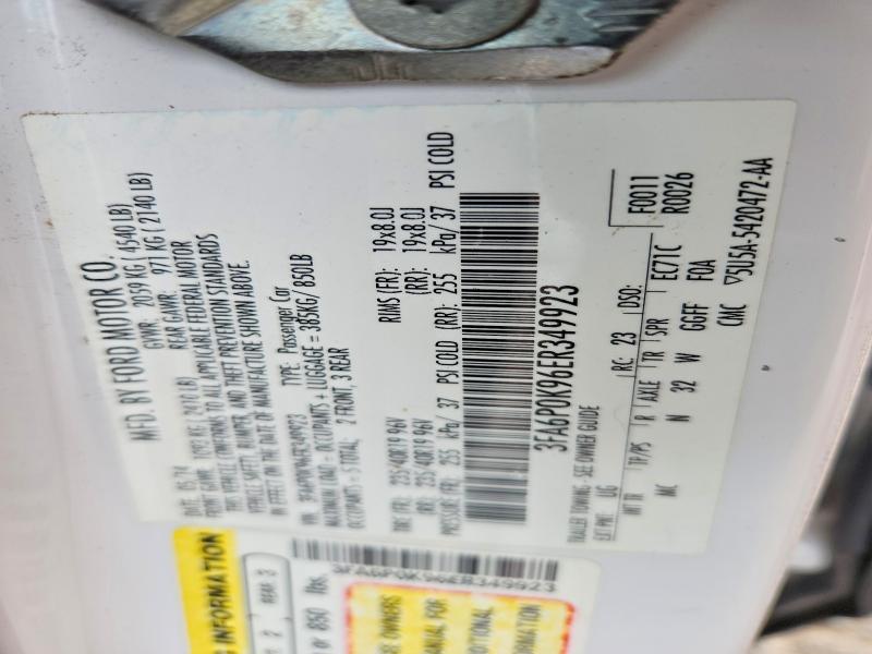 Продажа на аукционе авто 2014 Ford Fusion, vin: 3FA6P0K96ER349923, номер лота: 52531046
