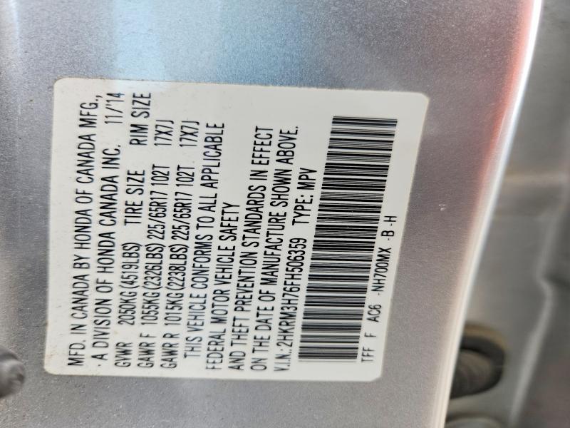 Aukcja sprzedaży 2015 Honda Cr-v, vin: 2HKRM3H76FH506359, numer aukcji: 54349226