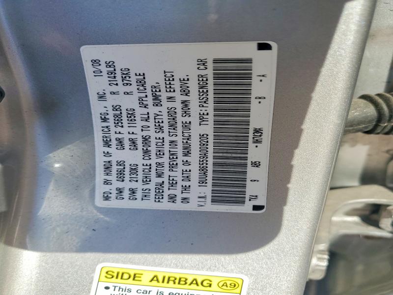 Aukcja sprzedaży 2009 Acura Tl, vin: 19UUA86559A009205, numer aukcji: 52812986