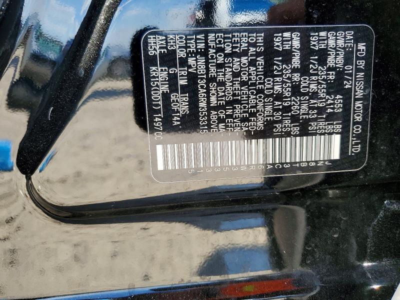 Aukcja sprzedaży 2024 Nissan Rogue, vin: JN8BT3CA6RW353315, numer aukcji: 52823016