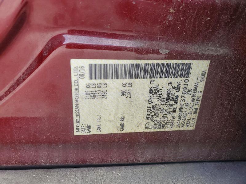 Продажа на аукционе авто 2017 Nissan Maxima, vin: 1N4AA6AP9HC376910, номер лота: 54620746