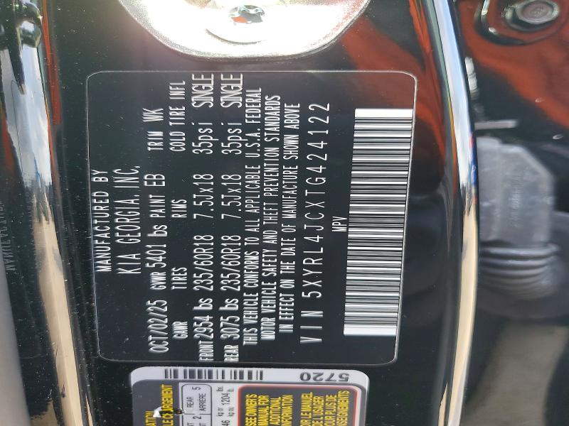 55380416 :رقم المزاد ، 5XYRL4JCXTG424122 vin ، 2026 Kia Sorento مزاد بيع