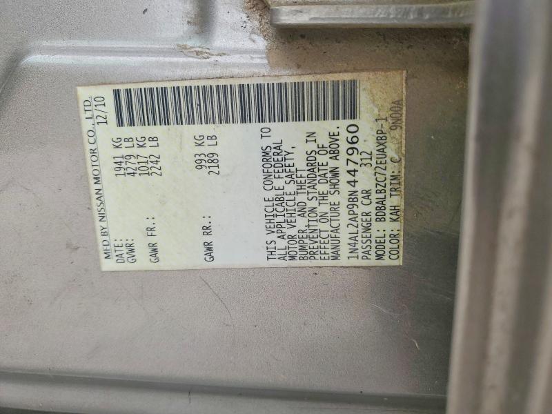 Aukcja sprzedaży 2011 Nissan Altima, vin: 1N4AL2AP9BN447960, numer aukcji: 53210376