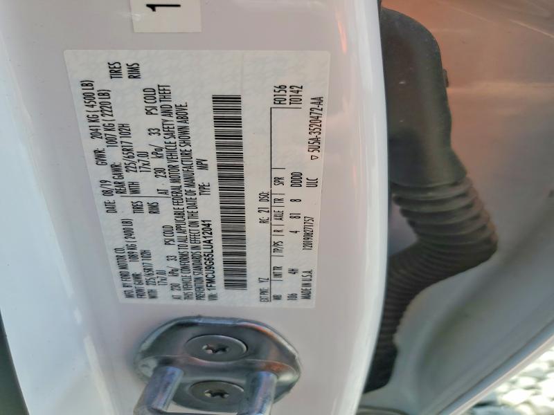 2020 Ford Escape მანქანა იყიდება აუქციონზე, vin: 1FMCU9G65LUA12041, აუქციონის ნომერი: 55229156