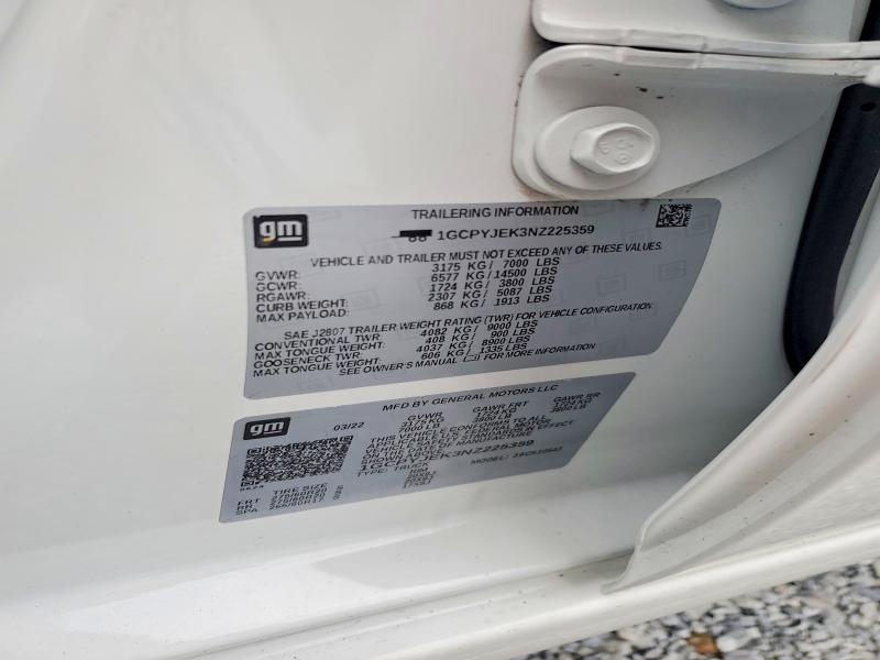 Продажа на аукционе авто 2022 Chevrolet Silverado Ltd, vin: 1GCPYJEK3NZ225359, номер лота: 52148356
